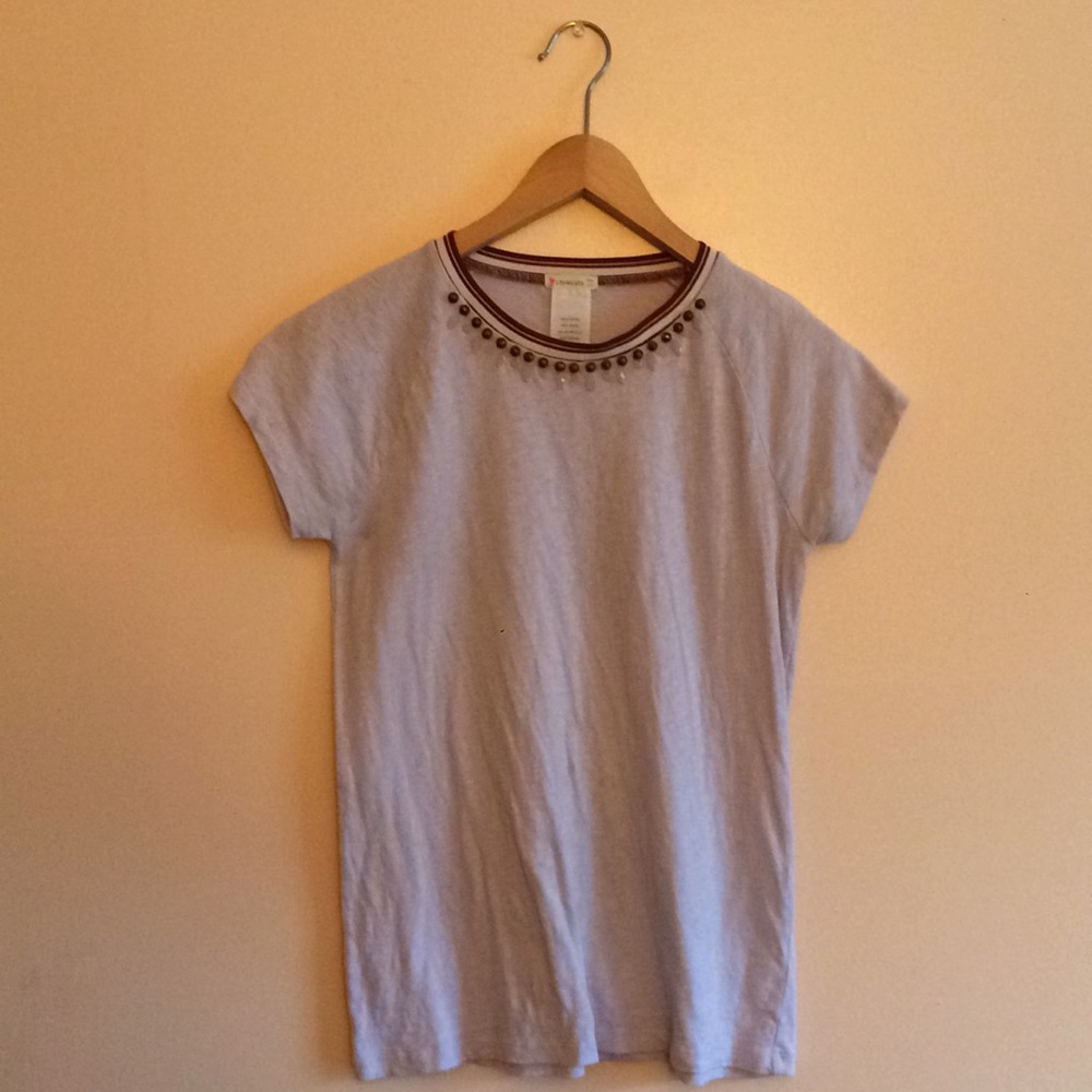 J Crew Jeweled T Shirt